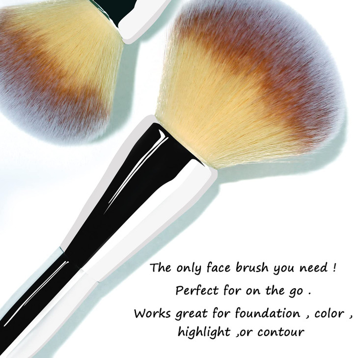 Foundation BrushDaubigny Large Powder Brush Flat Arched Premium Durable Kabuki Makeup Brush Perfect For Blending LiquidC