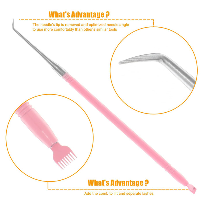 EKYSSO 2 PCS Lash Lift Perm Tools and Tint Kit EKYSSO Eyelash Lifting Tool 2 in 1 Eyelash Separator with Separating Comb