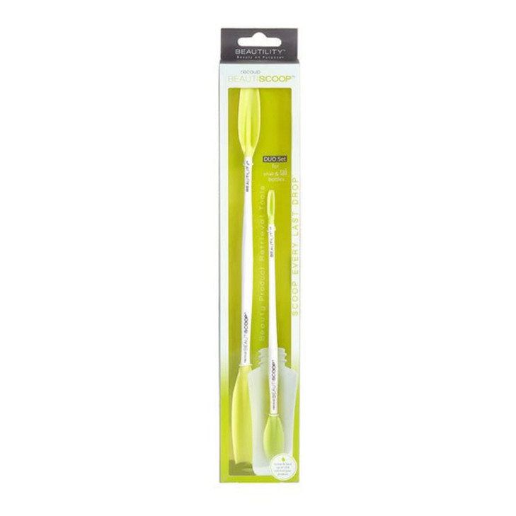 Beautility BEAUTISCOOP Duo Set Crisp WhiteGreen DualScoop Beauty Tool 8 11 Duo WhiteGreen