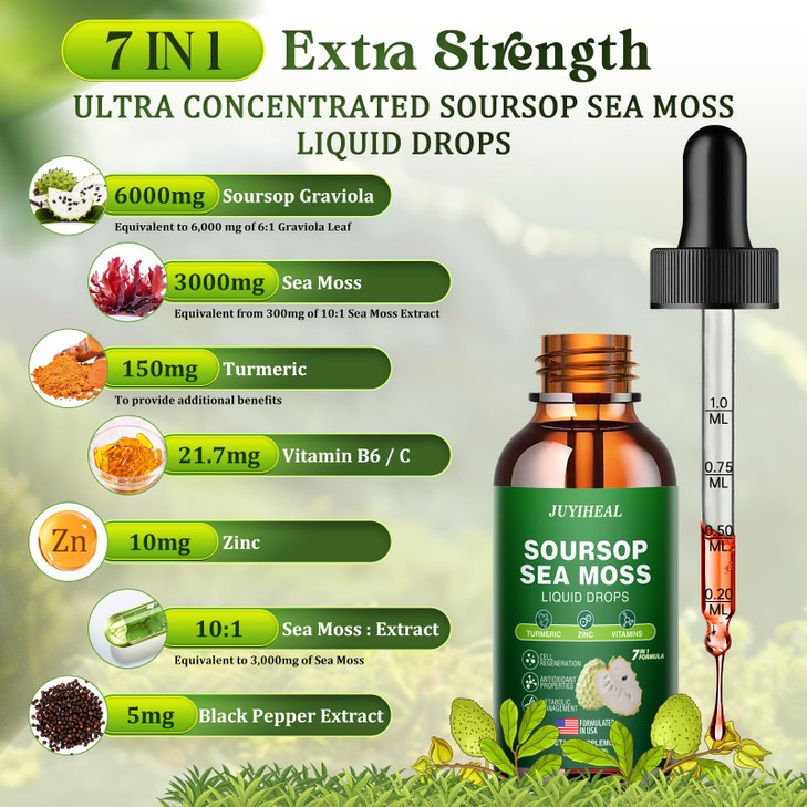 JUYIHEAL 4 Fl Oz Soursop Graviola Liquid Drop online at globaldelivered