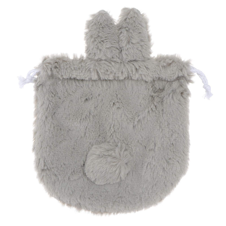 Lurrose Drawstring Makeup Bag Bunny Cosmetic Bag Fluffy Plush Makeup Pouch for Travel Shopping