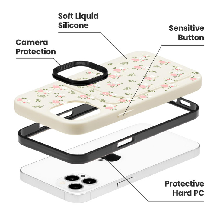 ZCDAYE Floral Case iPhone 13 Pro Max, Aesthetic Flower Case for Women, Soft Shockproof Cover (6.7 inch, White) online at globaldelivered
