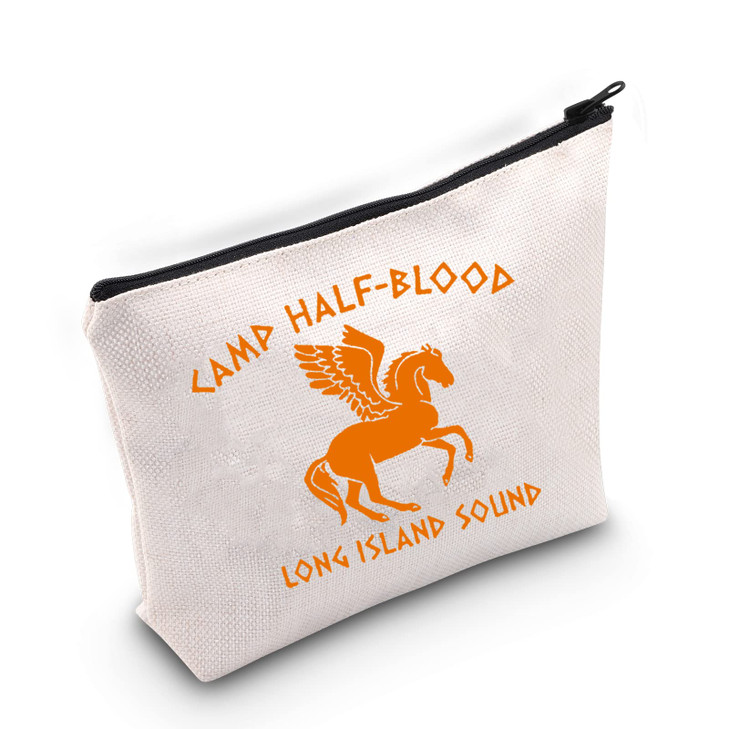 TOBGBE Percy Fan Gift Long Island Sound Makeup Bag Pegasus Zeus Gift Horror Novel Lover Gift Camp Half blood
