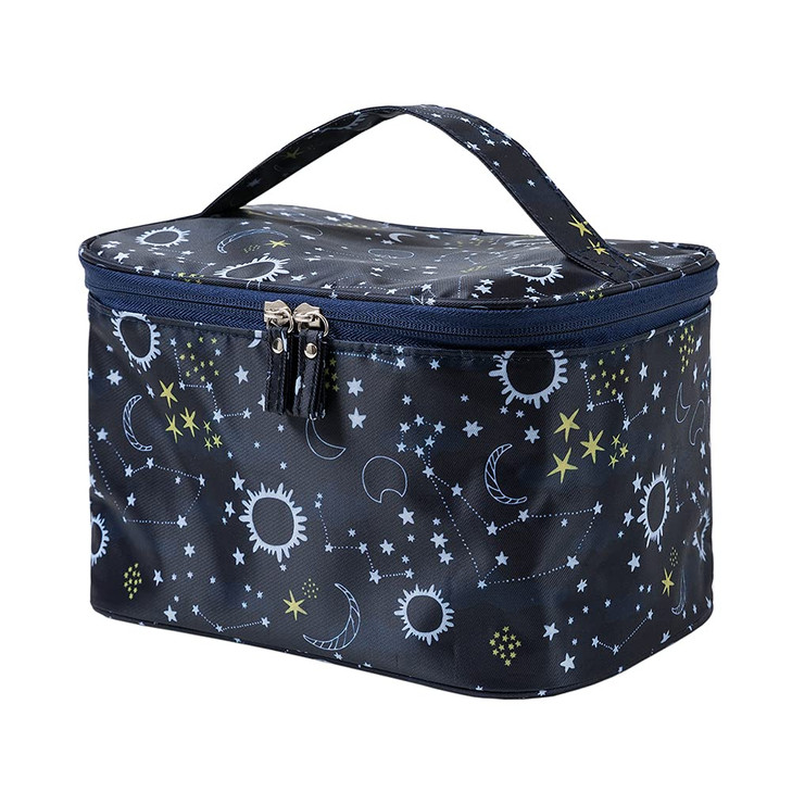 HOYOFO Makeup Bag Cosmetic Bags for Women Travel Makeup Organizer Case Starry Sky