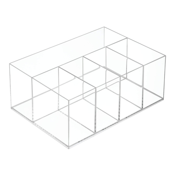 iDesign 5Section Divided Vanity Organizer for Cosmetic Storage Clear