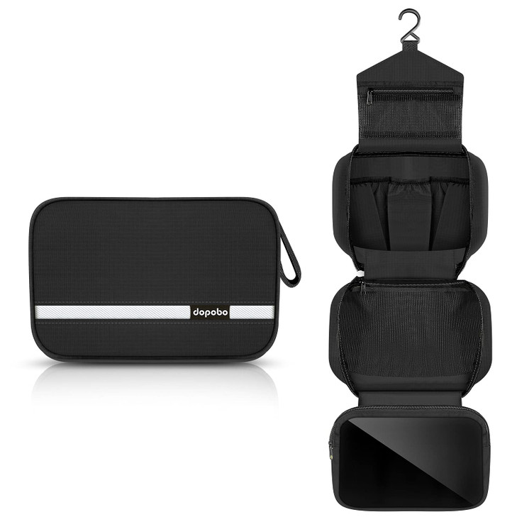 dopobo Travel Toiletry Bag Dopp Kit Waterproof Makeup Bag Shaving Bag with Hanging Hook Portable Toiletry Organizer for