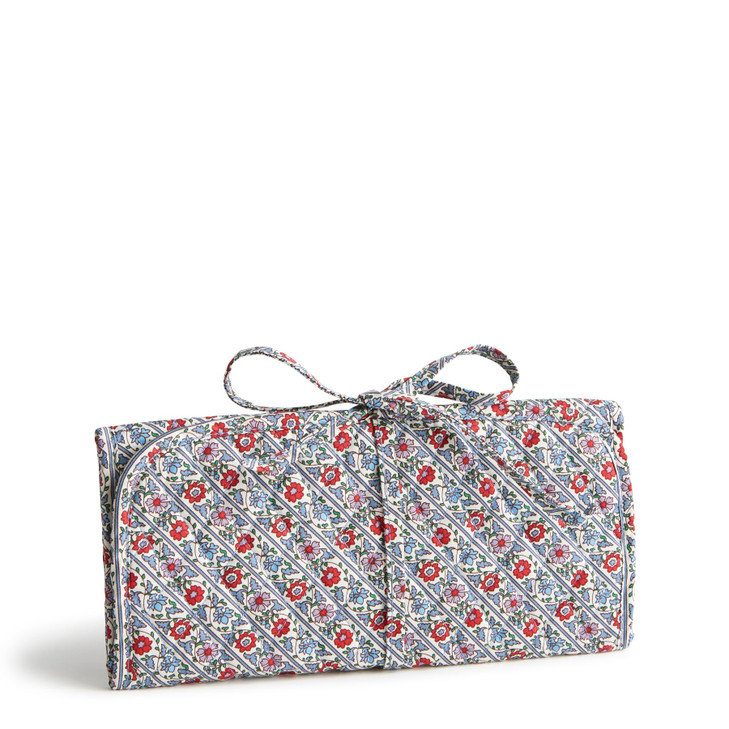Vera Bradley Womens Premium Cotton Original Organizer Folio Bias Mini Vines Ribbons One Size