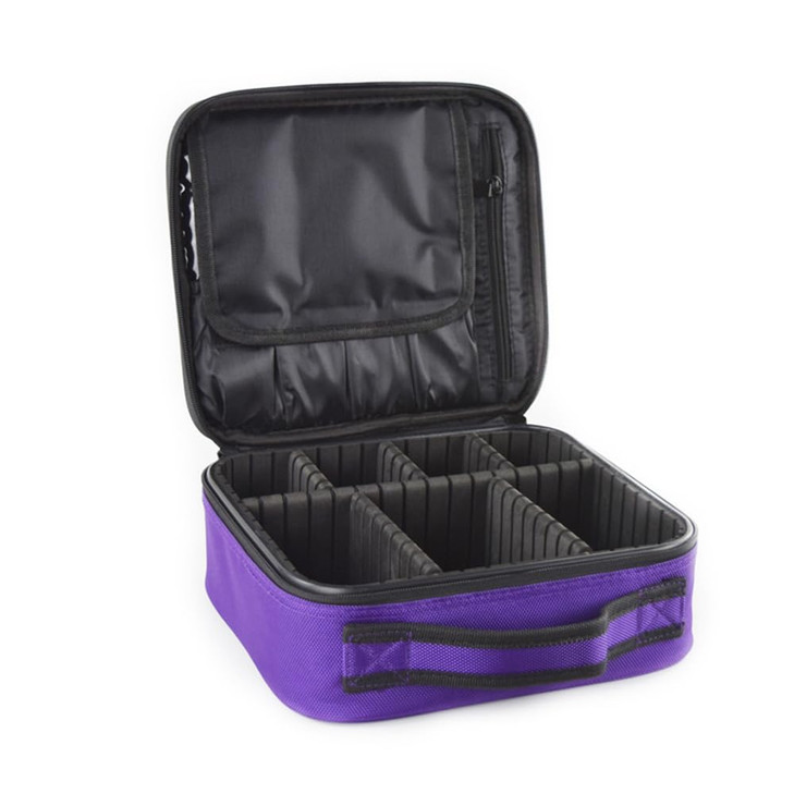Semilyn Travel Makeup Bag for Women Makeup Organizer Train Case Cosmetic Makeup Storage Bag Organizer with Adjustable Di