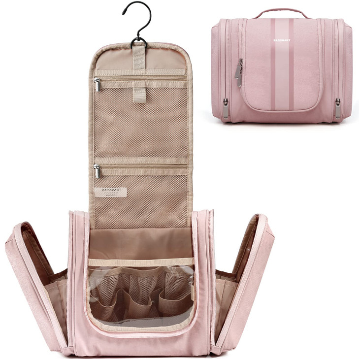 BAGSMART Toiletry Bag for Men Travel Toiletry Organizer with hanging hook Waterresistant Cosmetic Makeup Bag Travel Orga