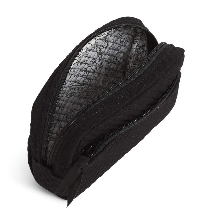 Vera Bradley Womens Microfiber Medium Cosmetic Makeup Organizer Bag Black One Size