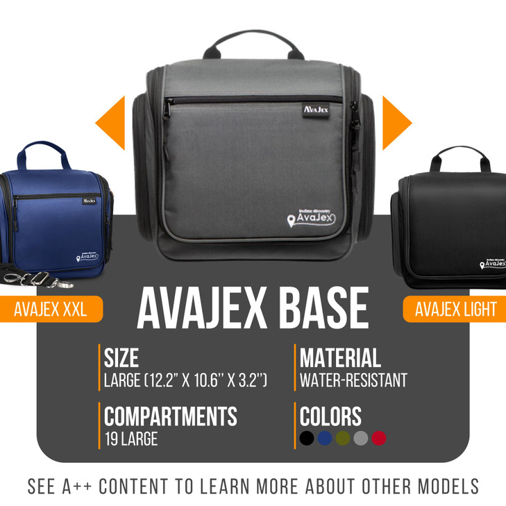 Travel Toiletry Bag for Men and Women 106x106x32 Large Hanging Toiletry Organizer Waterproof Hygiene Bag with Metal XXL