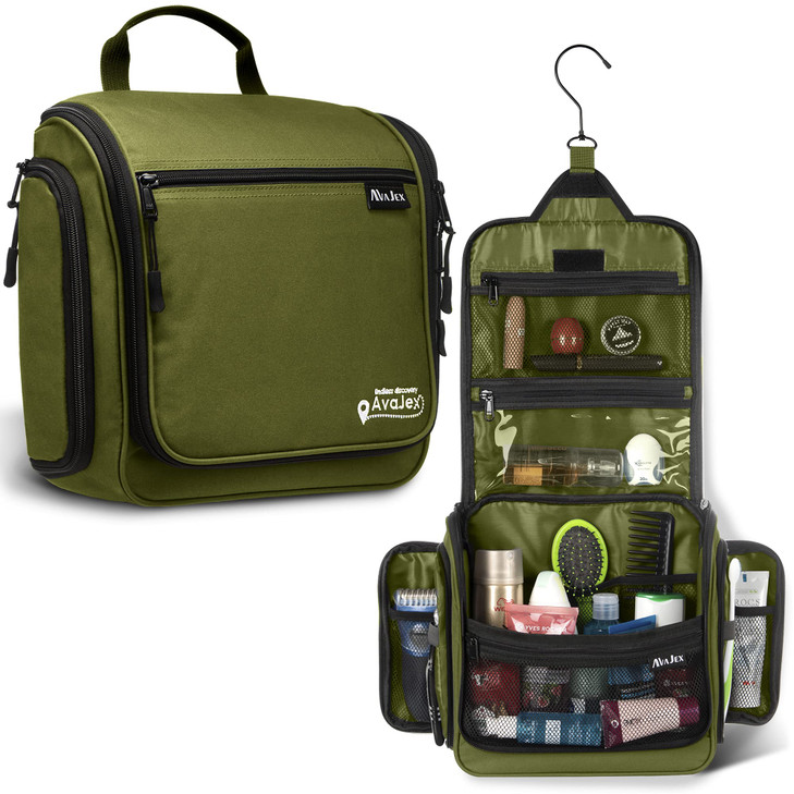 Travel Toiletry Bag for Men and Women 106x106x32 Large Hanging Toiletry Organizer Waterproof Hygiene Bag with Metal XXL