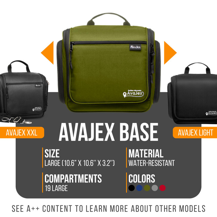 Travel Toiletry Bag for Men and Women 106x106x32 Large Hanging Toiletry Organizer Waterproof Hygiene Bag with Metal XXL