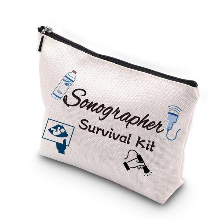 Generic WCGXKO Sonographer Gift Sonographer Survival Kit Ultrasound Tech Makeup Bag Radiologist Gift Talk Less Smile Mor