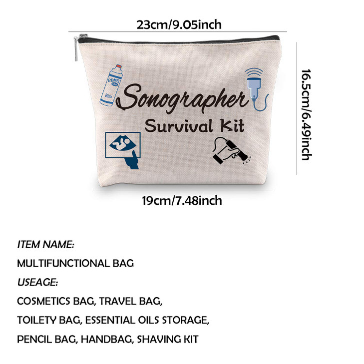 Generic WCGXKO Sonographer Gift Sonographer Survival Kit Ultrasound Tech Makeup Bag Radiologist Gift Talk Less Smile Mor