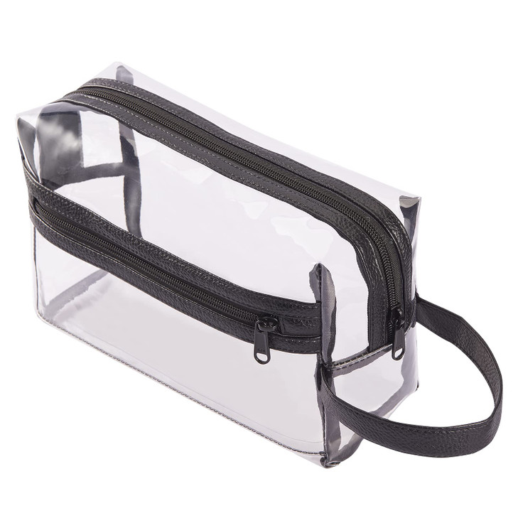 Heavy Duty Clear Travel Toiletry Makeup Bags Transparent Shaving Bag Water Resistant Cosmetic Bag Organizer Pouch with Z