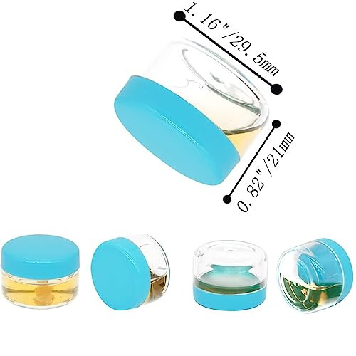 ZEJIA 5 Gram Sample Containers with Lids Mini Makeup Containers Empty Plastic Travel Cosmetic Containers with Labels100