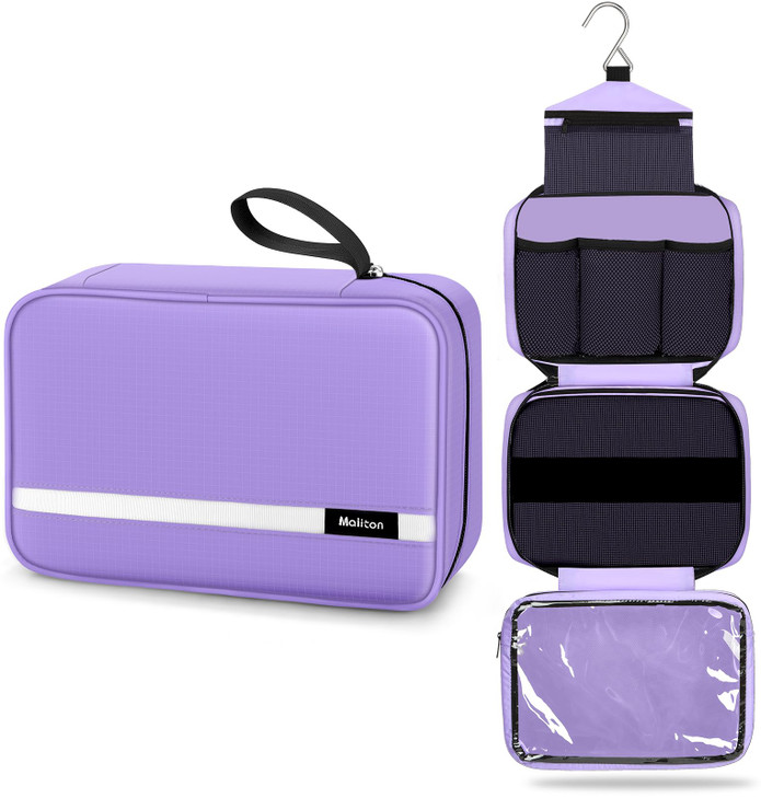 Maliton Toiletry Bag for Men Women Travel Toiletry Bag Hanging Toiletry Bag Hygiene Organizer with 4 Compartments Waterp