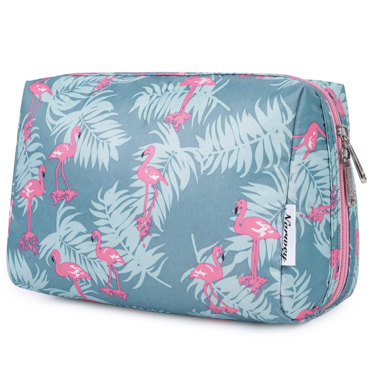 Narwey Cute Makeup Bag Travel Cosmetic Bag Organizer Toiletry Bag Make Up Bags with Compartments for Women Girls Large F