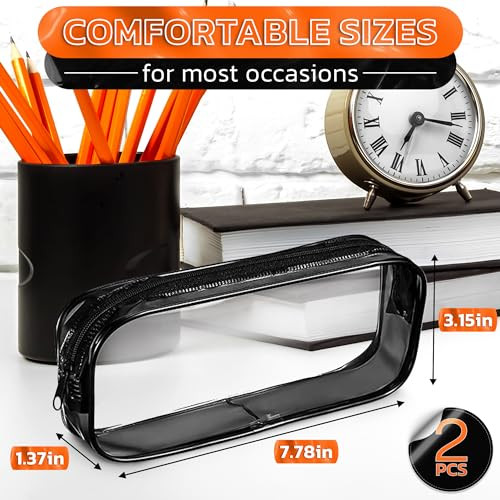 Small Makeup Bag for Purse 2 Pcs Clear Zipper Pouches Soft Elastic Waterproof Plastic Small Cosmetic Bag for Purse Space