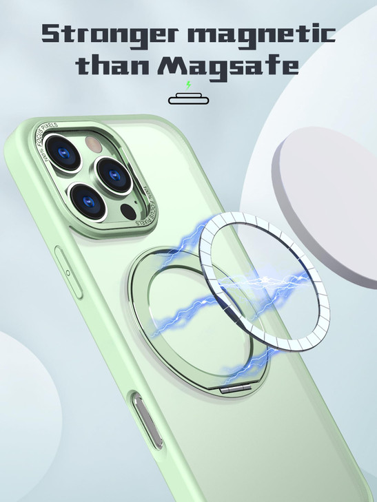 Mangix for iPhone 16 Pro Max Case,360° Rotatable & Invisible Magnetic Ring Stand Compatible with MagSafe, Anti-Fingerprint Protective Cover Transluce online at globaldelivered