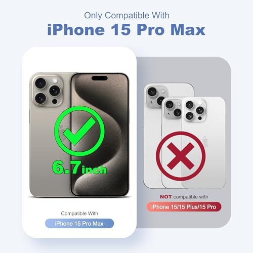 YEMORAN Compatible with iPhone 15 Pro Max Case 6.7" with Camera Cover & Kickstand[Shockproof & Soft] Full Body Protection 15 Pro Max Phone Case for W online at globaldelivered
