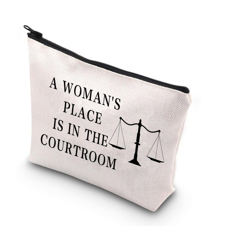 BDPWSS Lawyer Makeup Bag Future Attorney Gifts Legal Balance Gift Law Graduation Gift a Womans Place Is In The Courtroom