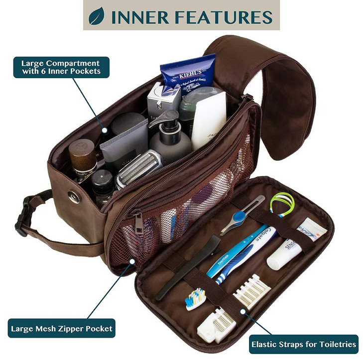 PAVILIA Toiletry Bag for Men Travel Essentials Shaving Dopp Kit Mens Travel Bag Toiletries Organizer Case for Grooming P