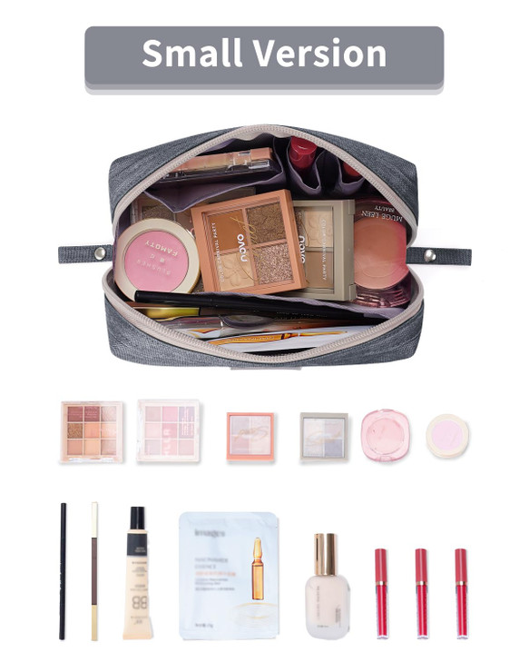 Narwey Small Makeup Bag for Purse Mini Cosmetic Bag Travel Makeup Pouch Zipper Pouch Cute Make up Bags with Compartments