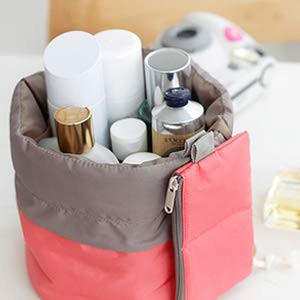 INVODA Drawstring Cosmetic Bag Travel Makeup Bag for Women Toiletry Bag Portable Drawstring Make up Organizer Bag for Tr