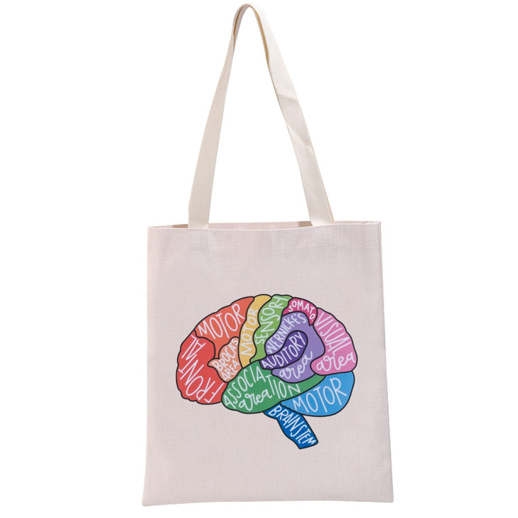G2TUP Brain Anatomy Gift Neuroscience Cosmetic Bag Neurology Nurse Makeup Bag Nursing Student Anatomical Layout Brain Zi