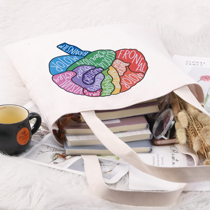 G2TUP Brain Anatomy Gift Neuroscience Cosmetic Bag Neurology Nurse Makeup Bag Nursing Student Anatomical Layout Brain Zi