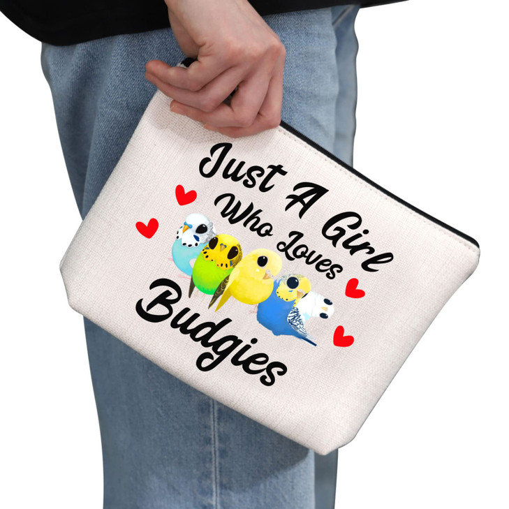 G2TUP Budgie Lover Gift Who Loves Budgies Makeup Bag Budgie Mom Cosmetic Bag Parakeet Pet Bird Lover Gift for Budgerigar