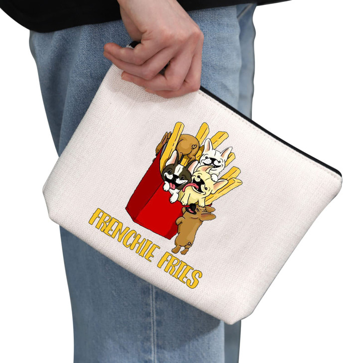 G2TUP French Bdog Dog Lover Gift French Bdog Cosmetic Bag Frenchie Fries Makeup Bag French Bdog Dog Mom Gift Travel Bag