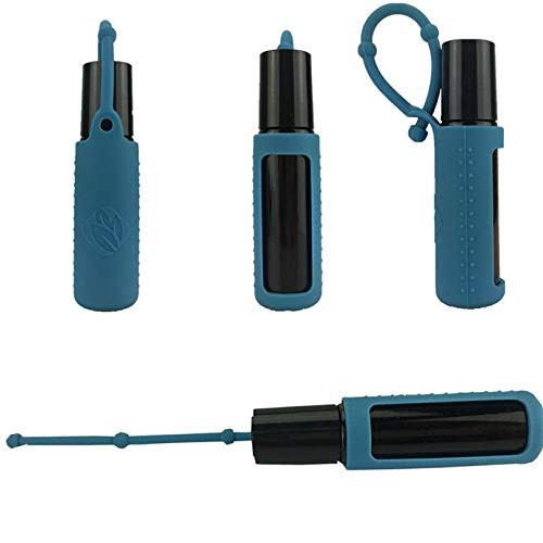 6 Pcs Silicone Roller Bottle Holder Sleeve Essential Oil Perfume Carrying Case Protector Travel Protective Cover With Ha