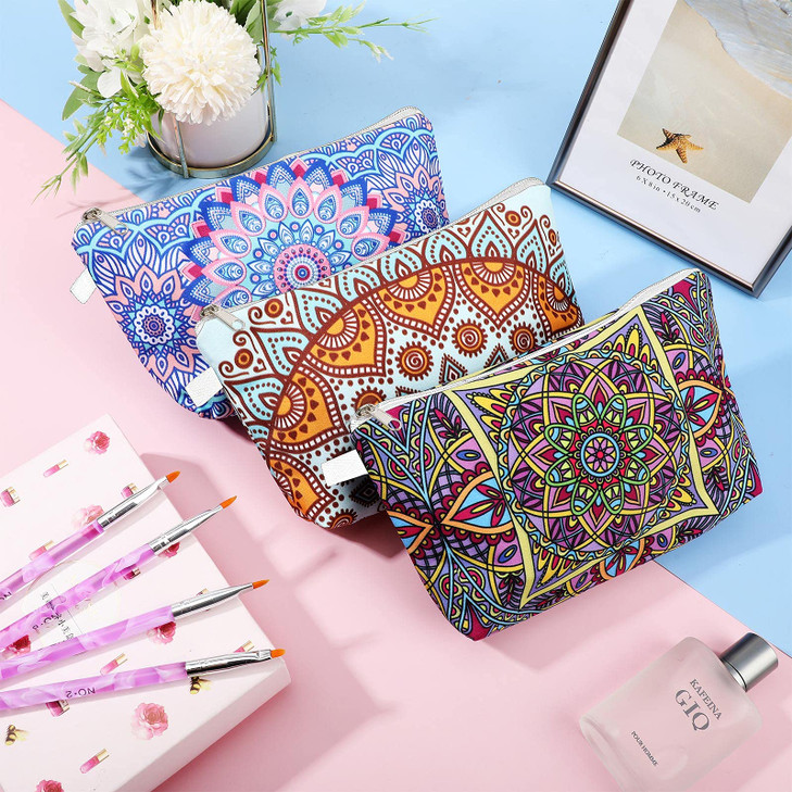 Weewooday Sublimation Blanks Cosmetic Bags Multipurpose DIY Heat Transfer Makeup Bags Toiletry Pouch Iron on Transfer Zi