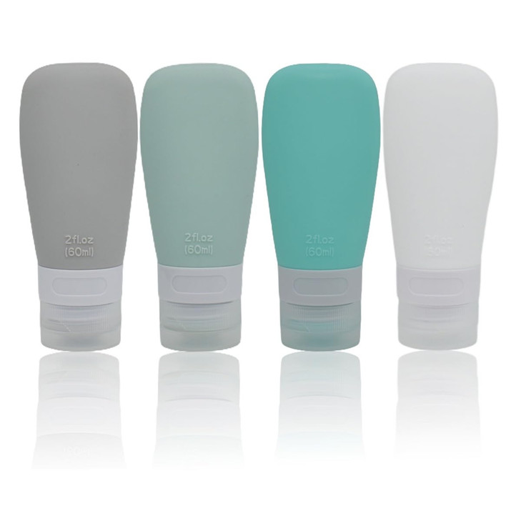 Vonpri Silicone Travel Bottles Leak Proof Squeezable Refillable Travel Accessories Toiletries Containers Travel Size Cos