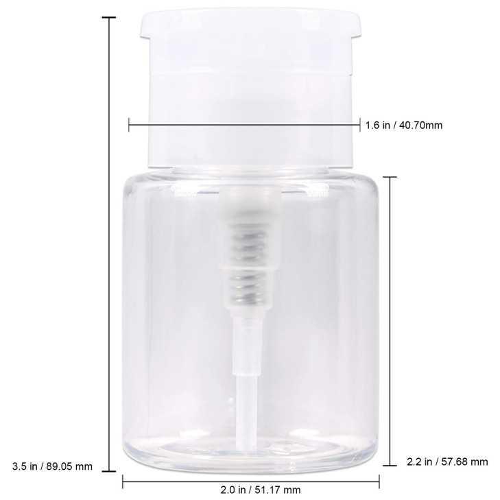 PANA 3oz Push Down Pump Dispenser Flip Top Cap Refillable Empty Bottle Color Clear Lockable Travel Cosmetic Packaging Em