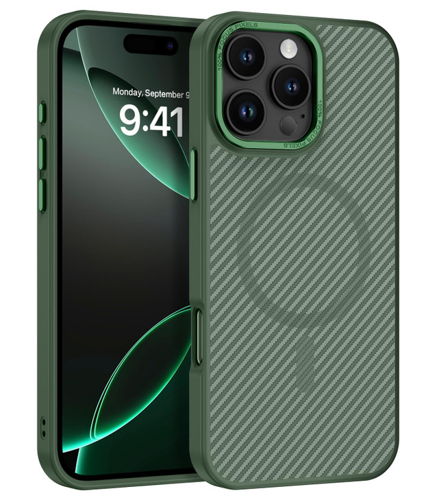 BENTOBEN for iPhone 16 Pro Carbon Fiber Case, Magnetic Phone Case for iPhone 16 Pro [Compatible with MagSafe] Smooth Slim Fit Shockproof Women Men Pr online at globaldelivered