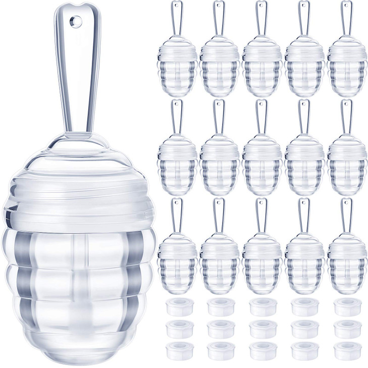 28 Pieces Honey Pots Shaped Lip Gloss Tube Empty Lip Gloss Containers Lip Balm Bottle Refillable Cute Lipstick Tubes wit