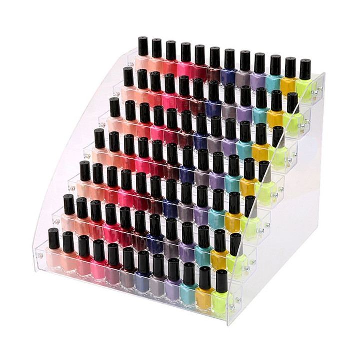 7 Tiers Essential Oils Nail Polish Rack Acrylic Lipstick Holder Display Stands Dropper Bottle Organizers Wide Tall Dress