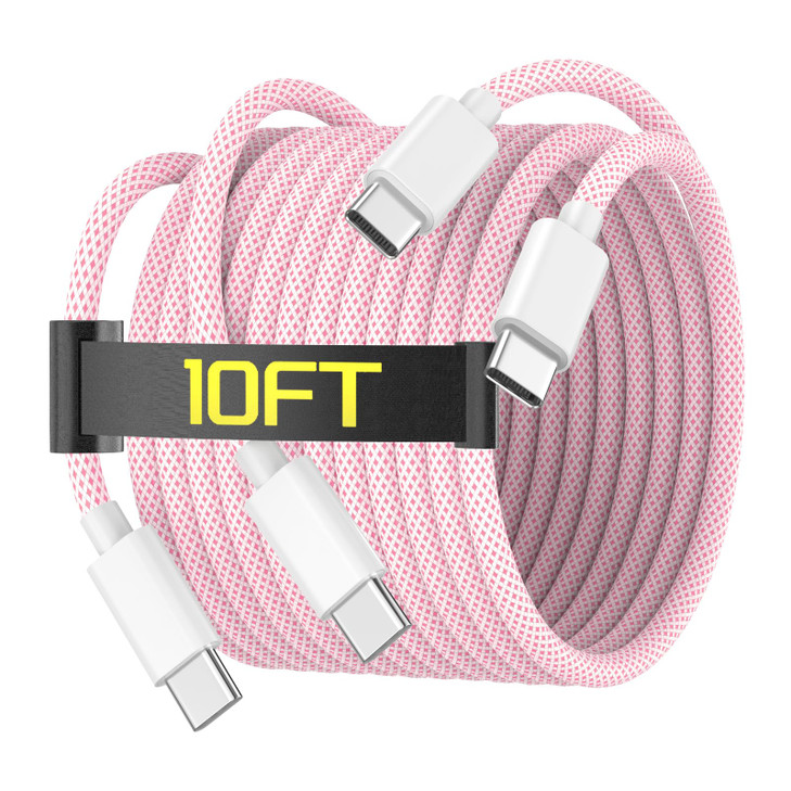 10FT USB C to USB C Charging Cable for iPhone 17 16 15, 60W Long Type C to C Charger Cable Cord for iPhone 17/17 Pro/17 Pro Max/Air/16/16 Pro Max/15/