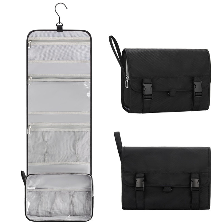 Relavel Travel Hanging Toiletry Bag for Men Women Travel Kit Shaving Bag Waterproof Large Makeup Bag Wash Bag Makeup Org