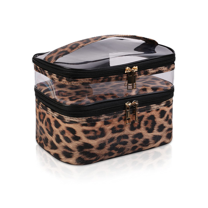 imerelez Doublelayer Cosmetic Bag Makeup Bag Travel Makeup Bag Makeup Bags for Women Cosmetics Cases Portable Waterproof