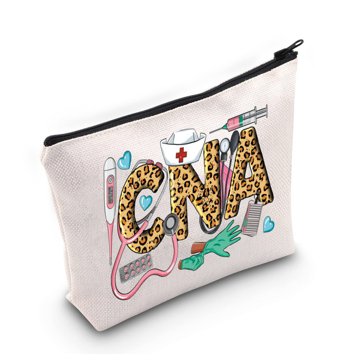WZMPA CNA Certified Nursing Assistant Cosmetic Makeup Bag CNA Nursing Graduation Gifts Zipper Pouch Bag For CNA Students