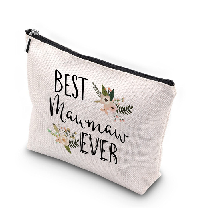 WCGXKO Best Mawmaw Ever Grandma Gift Mawmaw Gift Zipper Makeup Bags Travel Waterproof Toiletry Bag Accessories Best Mawm