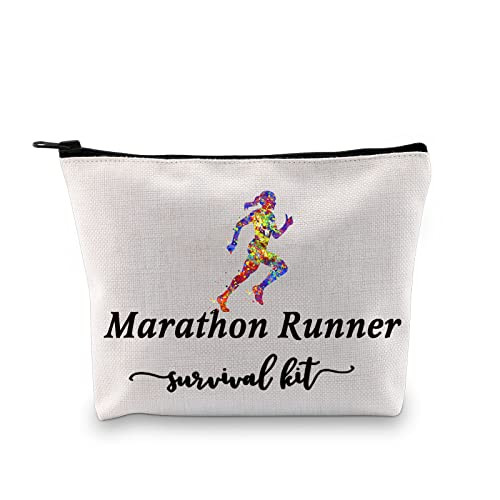 GJTIM Running Runner Gift Marathoner Gift Marathon Runner Zipper Pouch Marathon Runner Survival Kit Makeup Bag Survival