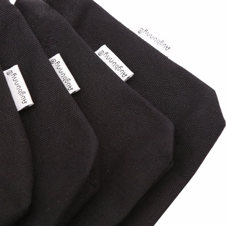 Augbunny Multipurpose Cotton Canvas Zipper makeup Bag Pouch 4pack
