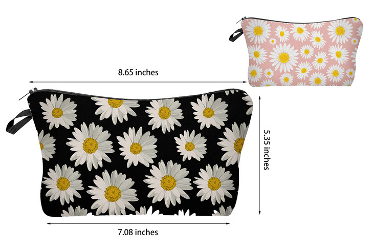 Borsun 2 Pcs Cosmetic Bag for Women Small Make Up Bag Waterproof Travel Toiletries Pouch with Zipper for Organizing Smal