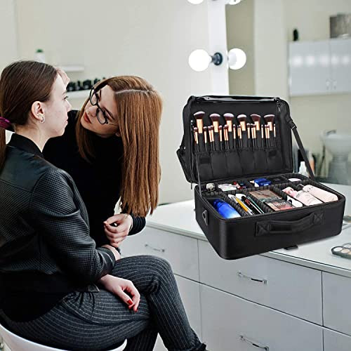 Relavel Extra Large Makeup Bag Makeup Case Professional Makeup Artist Kit Train Case Travel Cosmetic Bag Brush Organizer